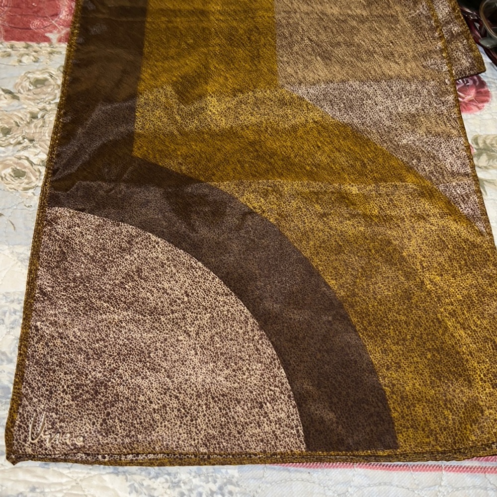 Vintage MCM Vera Neumann oblong scarf 11” x 52”